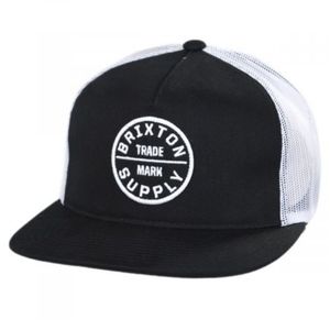 Brixton Oath III Black and White Trucker Hat